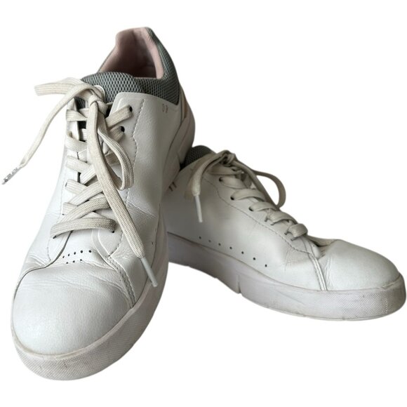 ON Sneakers Womens 8 The Roger Advantage Cloud Tec White Leather Running Tennis - Picture 6 of 16